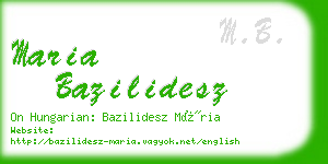 maria bazilidesz business card